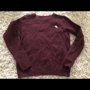 Abercrombie wool blend sweater maroon